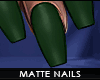 ! matte nails . green