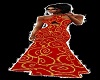 gold n red gown