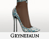 Silver B leopard heels 5