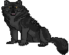 Black wolf sticker