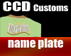 cdd mzcain name plate