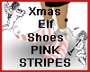 Xmas Elf Shoes PinkStrip