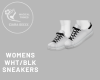Womens WHT/BLK Sneakers