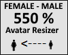 Avatar scaler 550%