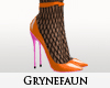 Orange fishnet & P heels