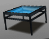 Black glass end table