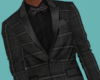 Black Plaid Suit Jacket