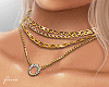 f. stacked gold necklace
