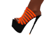 Black/Orange Sandals