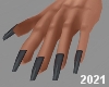 2021Grey Dark Nails