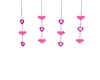 pink floating hearts