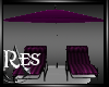 Purple & Pvc Beach Chair