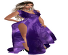 Slik Purple Gown