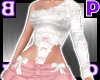 Lace Coquette Set/White