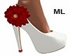 ML! White w Red Rose