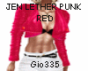 [G}JEN LEATHER PUNK RED