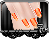 .7} Orange Gloss Nails