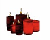 Red goth candles