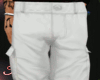 T| White Cargo Shorts