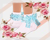 [LM] Blue floral Socks