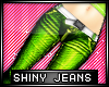 * Shiny jeans - green