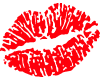 Kiss Sticker Red