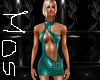 Green Leather Snake Dres