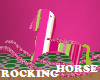 Pink & Grn Rocking Horse