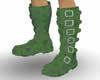 CJ69 Green Buckle Boots