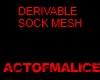 socks mesh over the calf