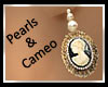 .a Pearls Cameo Earrings
