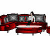 Red / Gray Sofa