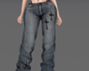 Black Cross Baggy Jeans