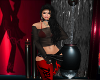 red  /  black shear top