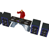 dj booth and speakers