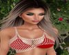 red fishnet top