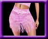 pink lace fringe skirt