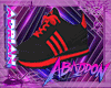 [A]Black Red Sneaker Adi