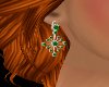 Green Star Earrings