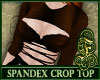 Spandex Crop Top Brown