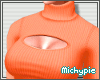 Coral Turtleneck Sweater