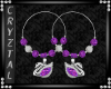 Purple Swan Earrings