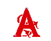 Letter A Red Sticker