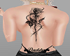 Black Rose Back Tattoo