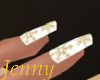 goldwhite christmas nail