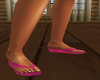   Hot pink flip flops