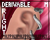 Snake Ear Cuff Right M
