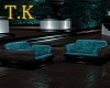 T.K Teal Brown Chairs
