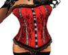 red tribal corset