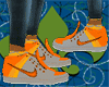 Gray Orange Yellow Nikes
